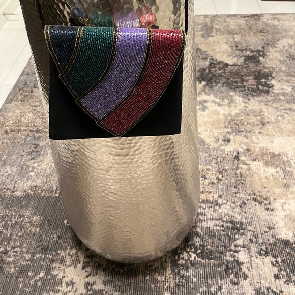 Vintage 💎1980s 💎Jewell toned beaded Art 💎Deco evening cross body bag 💎 - Picture 4 of 17